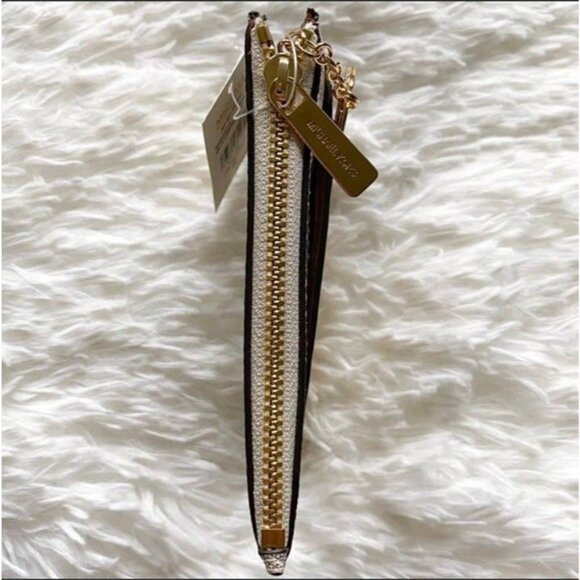 Michael Kors wallet jet set travel small key chain with ID window Vanilla - Picture 7 of 8